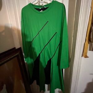 Ladies green and black top